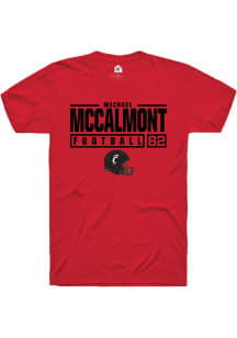 Michael McCalmont  Cincinnati Bearcats Red Rally NIL Stacked Box Short Sleeve T Shirt