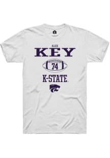 Alex Key  K-State Wildcats White Rally NIL Sport Icon Short Sleeve T Shirt