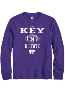 Alex Key  K-State Wildcats Purple Rally NIL Sport Icon Long Sleeve T Shirt