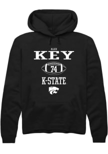 Alex Key  Rally K-State Wildcats Mens Black NIL Sport Icon Long Sleeve Hoodie