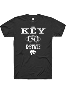 Alex Key  K-State Wildcats Black Rally NIL Sport Icon Short Sleeve T Shirt