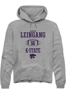 Andrew Leingang  Rally K-State Wildcats Mens Graphite NIL Sport Icon Long Sleeve Hoodie