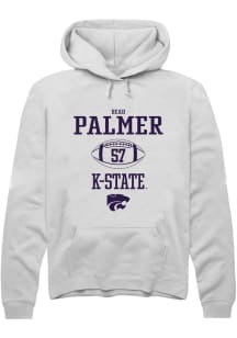 Beau Palmer  Rally K-State Wildcats Mens White NIL Sport Icon Long Sleeve Hoodie