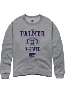 Beau Palmer  Rally K-State Wildcats Mens Graphite NIL Sport Icon Long Sleeve Crew Sweatshirt