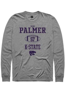Beau Palmer  K-State Wildcats Graphite Rally NIL Sport Icon Long Sleeve T Shirt
