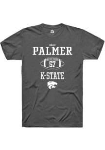 Beau Palmer  K-State Wildcats Dark Grey Rally NIL Sport Icon Short Sleeve T Shirt