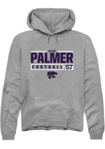 Beau Palmer  Rally K-State Wildcats Mens Graphite NIL Stacked Box Long Sleeve Hoodie
