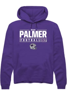 Beau Palmer  Rally K-State Wildcats Mens Purple NIL Stacked Box Long Sleeve Hoodie