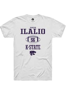 Damian Ilalio  K-State Wildcats White Rally NIL Sport Icon Short Sleeve T Shirt