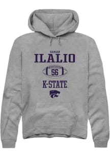 Damian Ilalio  Rally K-State Wildcats Mens Graphite NIL Sport Icon Long Sleeve Hoodie