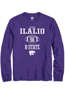 Damian Ilalio  K-State Wildcats Purple Rally NIL Sport Icon Long Sleeve T Shirt
