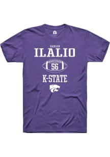 Damian Ilalio  K-State Wildcats Purple Rally NIL Sport Icon Short Sleeve T Shirt