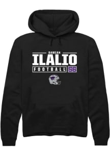 Damian Ilalio  Rally K-State Wildcats Mens Black NIL Stacked Box Long Sleeve Hoodie