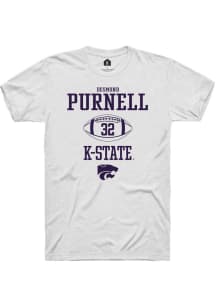 Desmond Purnell  K-State Wildcats White Rally NIL Sport Icon Short Sleeve T Shirt