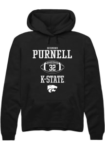 Desmond Purnell  Rally K-State Wildcats Mens Black NIL Sport Icon Long Sleeve Hoodie