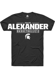 Isaline Alexander  Michigan State Spartans Black Rally NIL Stacked Box Short Sleeve T Shirt