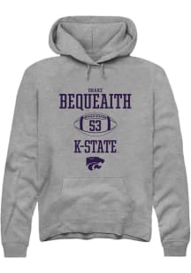 Drake Bequeaith  Rally K-State Wildcats Mens Graphite NIL Sport Icon Long Sleeve Hoodie