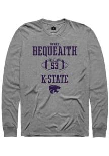Drake Bequeaith  K-State Wildcats Graphite Rally NIL Sport Icon Long Sleeve T Shirt