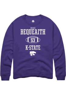 Drake Bequeaith  Rally K-State Wildcats Mens Purple NIL Sport Icon Long Sleeve Crew Sweatshirt