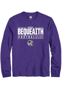 Drake Bequeaith  K-State Wildcats Purple Rally NIL Stacked Box Long Sleeve T Shirt
