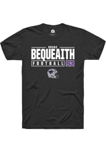 Drake Bequeaith  K-State Wildcats Black Rally NIL Stacked Box Short Sleeve T Shirt