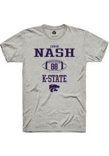 Erwin Nash  K-State Wildcats Ash Rally NIL Sport Icon Short Sleeve T Shirt