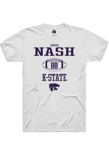 Erwin Nash  K-State Wildcats White Rally NIL Sport Icon Short Sleeve T Shirt