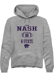 Erwin Nash  Rally K-State Wildcats Mens Graphite NIL Sport Icon Long Sleeve Hoodie