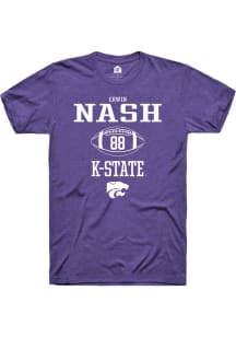 Erwin Nash  K-State Wildcats Purple Rally NIL Sport Icon Short Sleeve T Shirt
