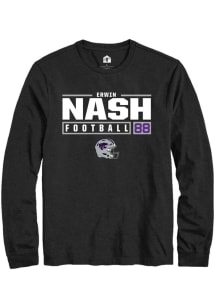 Erwin Nash  K-State Wildcats Black Rally NIL Stacked Box Long Sleeve T Shirt