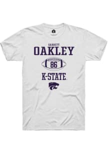 Garrett Oakley  K-State Wildcats White Rally NIL Sport Icon Short Sleeve T Shirt