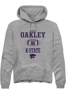 Garrett Oakley  Rally K-State Wildcats Mens Graphite NIL Sport Icon Long Sleeve Hoodie