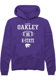 Garrett Oakley  Rally K-State Wildcats Mens Purple NIL Sport Icon Long Sleeve Hoodie