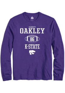 Garrett Oakley  K-State Wildcats Purple Rally NIL Sport Icon Long Sleeve T Shirt
