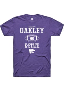 Garrett Oakley  K-State Wildcats Purple Rally NIL Sport Icon Short Sleeve T Shirt