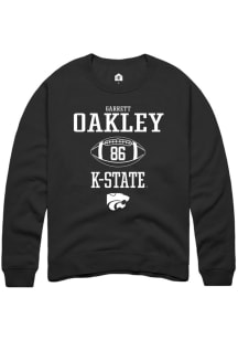 Garrett Oakley  Rally K-State Wildcats Mens Black NIL Sport Icon Long Sleeve Crew Sweatshirt