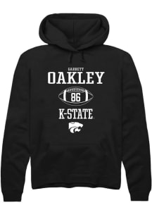 Garrett Oakley  Rally K-State Wildcats Mens Black NIL Sport Icon Long Sleeve Hoodie