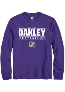 Garrett Oakley  K-State Wildcats Purple Rally NIL Stacked Box Long Sleeve T Shirt