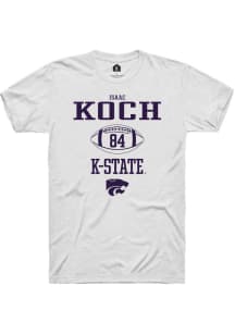Isaac Koch  K-State Wildcats White Rally NIL Sport Icon Short Sleeve T Shirt