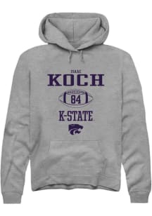 Isaac Koch  Rally K-State Wildcats Mens Graphite NIL Sport Icon Long Sleeve Hoodie