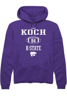 Isaac Koch  Rally K-State Wildcats Mens Purple NIL Sport Icon Long Sleeve Hoodie