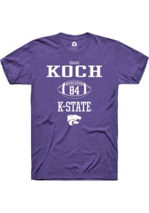 Isaac Koch  K-State Wildcats Purple Rally NIL Sport Icon Short Sleeve T Shirt