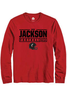 Rob Jackson  Cincinnati Bearcats Red Rally NIL Stacked Box Long Sleeve T Shirt