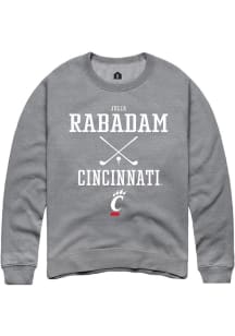 Julia Rabadam  Rally Cincinnati Bearcats Mens Graphite NIL Sport Icon Long Sleeve Crew Sweatshirt