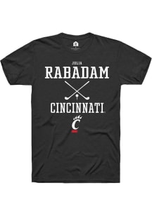 Julia Rabadam  Cincinnati Bearcats Black Rally NIL Sport Icon Short Sleeve T Shirt