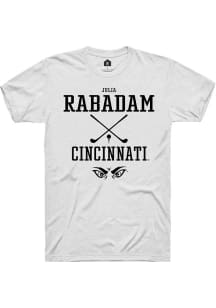 Julia Rabadam  Cincinnati Bearcats White Rally NIL Sport Icon Short Sleeve T Shirt