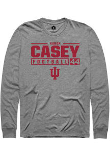 Aaron Casey  Indiana Hoosiers Graphite Rally NIL Stacked Box Long Sleeve T Shirt