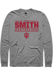 Carter Smith  Indiana Hoosiers Graphite Rally NIL Stacked Box Long Sleeve T Shirt