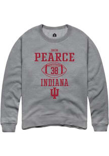 Drew Pearce  Rally Indiana Hoosiers Mens Graphite NIL Sport Icon Long Sleeve Crew Sweatshirt