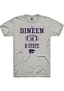 Jet Dineen  K-State Wildcats Ash Rally NIL Sport Icon Short Sleeve T Shirt